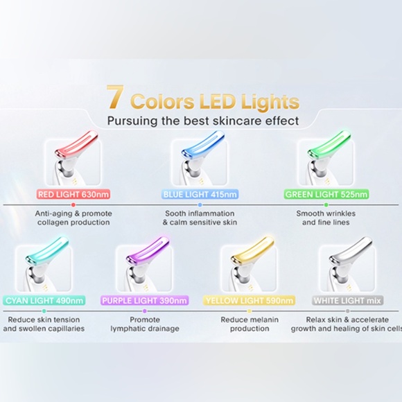 NWT! Seven color beauty device for face neck🌸 - Picture 8 of 11